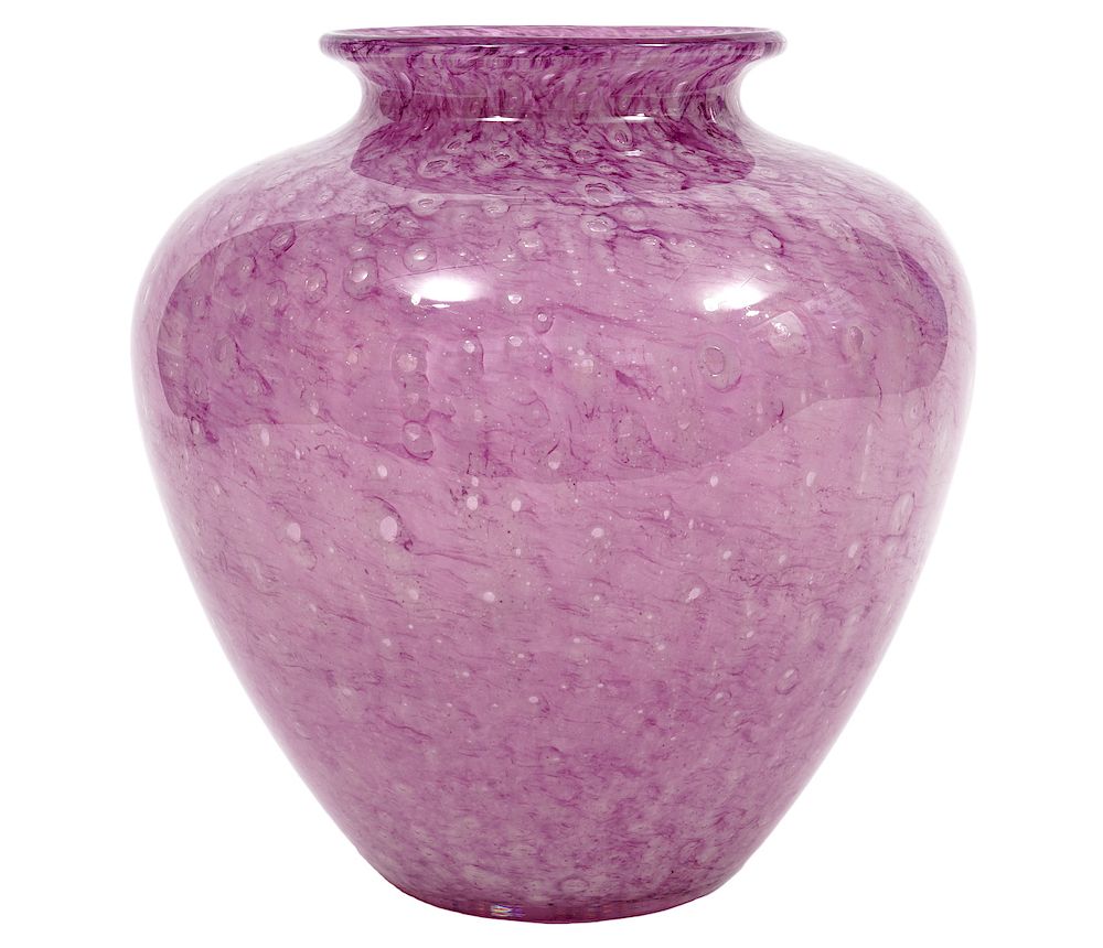 Appraisal: Steuben Cluthra Lilac Vase by Frederick Carder Steuben lilac Cuthra