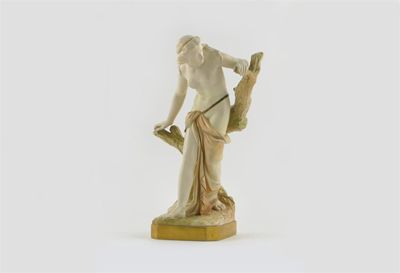 Appraisal: A large Royal Worcester figure of The Bather Surprised modelled