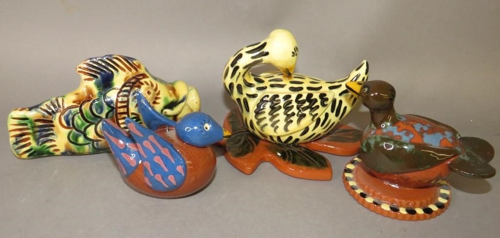 Appraisal: FOLK ART REDWARE FIGURES BY NOLDE FOREST POTTERYca - all