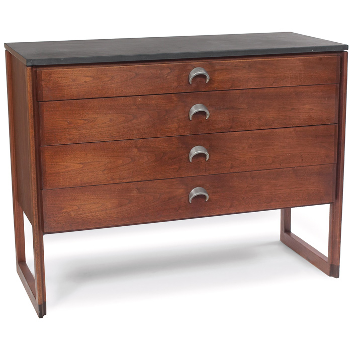 Appraisal: Jens Risom cabinet by Jens Risom Design Inc walnut case