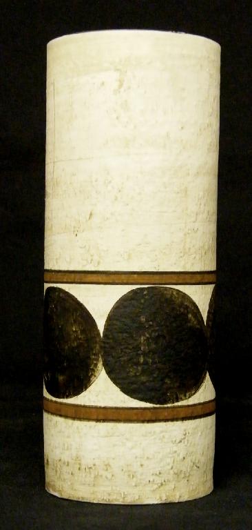 Appraisal: Troika textured cylindrical vase by Anne Lewis high