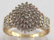 Appraisal: A yellow metal tests carat gold pave set diamond ring