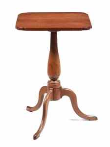 Appraisal: CANDLESTAND - th c New England cherry candlestand retaining its