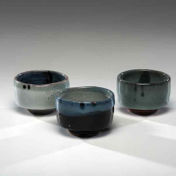 Appraisal: Albert Green - USA Three Tea Bowlsca - Stoneware tallest