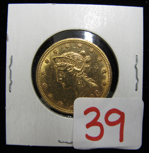 Appraisal: U S TEN DOLLAR GOLD COIN Liberty head type -P