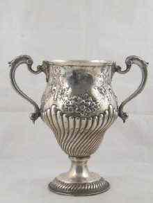 Appraisal: A two handled silver trophy cup by Wakely Wheeler hallmarked