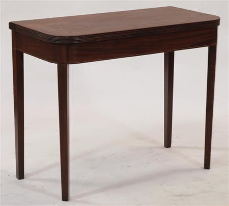 Appraisal: An early th Century mahogany fold over table the top