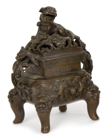 Appraisal: Chinese Bronze Miniature Censer Estimate -