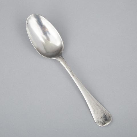 Appraisal: French Silver Hanoverian Rat-Tail Spoon probably Leopold Antoine Paris oz