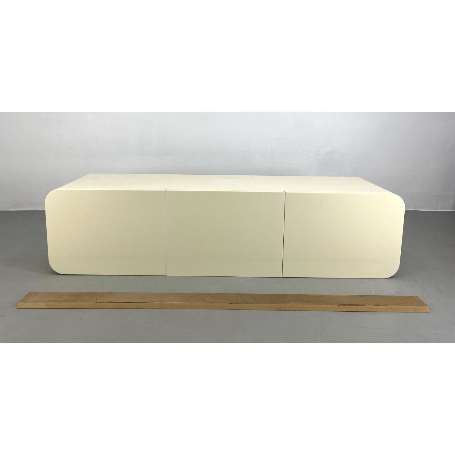 Appraisal: Modernist PACE Style Lacquered Three Door Wall Mount Credenza Storage