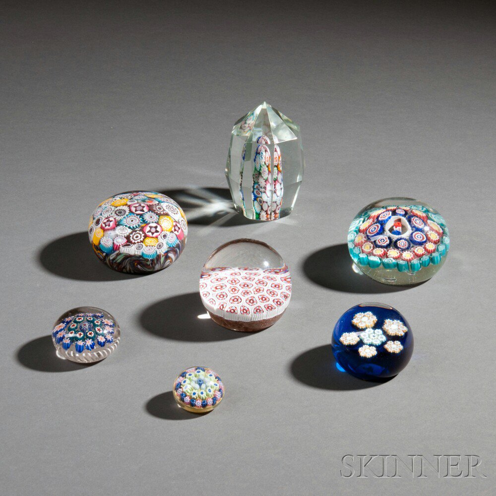 Appraisal: Nineteen Millefiori Paperweights th and th century including examples of