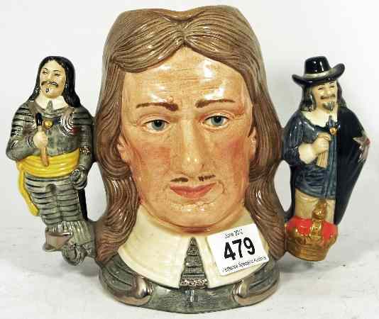 Appraisal: Royal Doulton Large Character Jug Double Handled Oliver Cromwell D