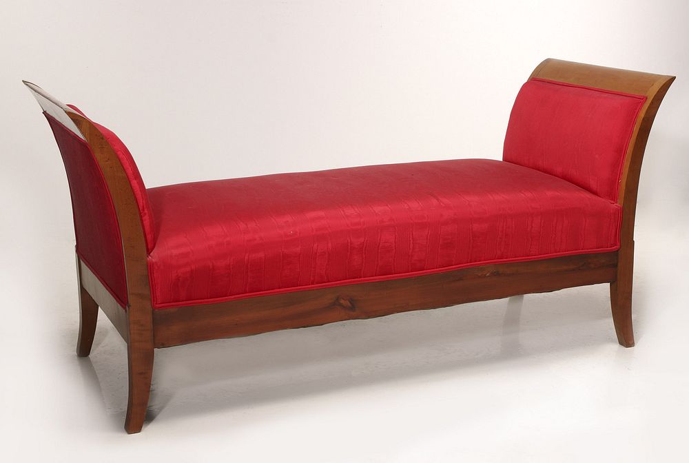 Appraisal: A TH CENTURY CONTINENTAL PEAR WOOD DAYBED The flaring inset