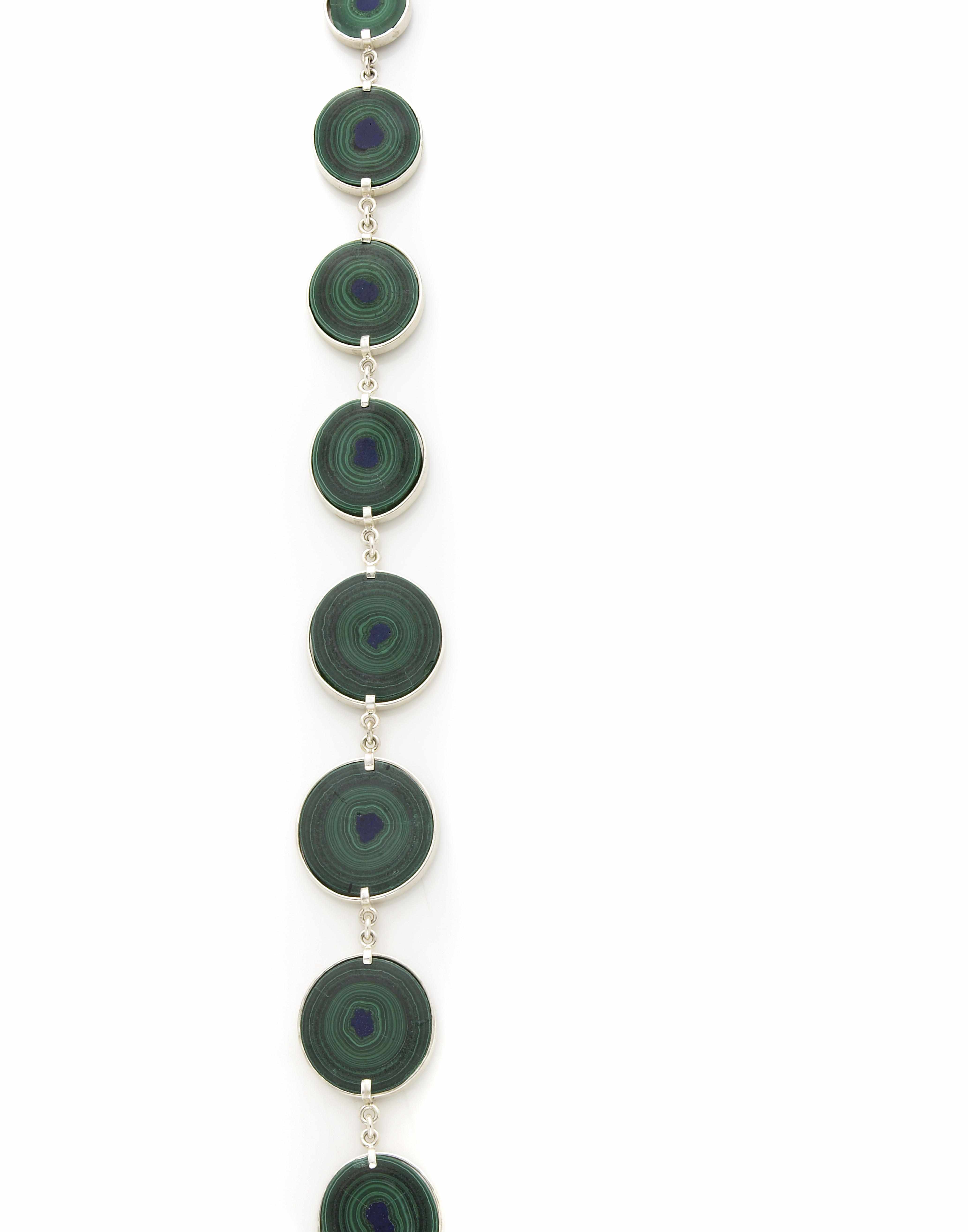 Appraisal: Property of a Virginia Private Collector Unique Malachite-Azurite Stalactite Necklace