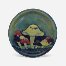 Appraisal: Moorcroft Pottery Claremont plate with toadstools c - glazed earthenware