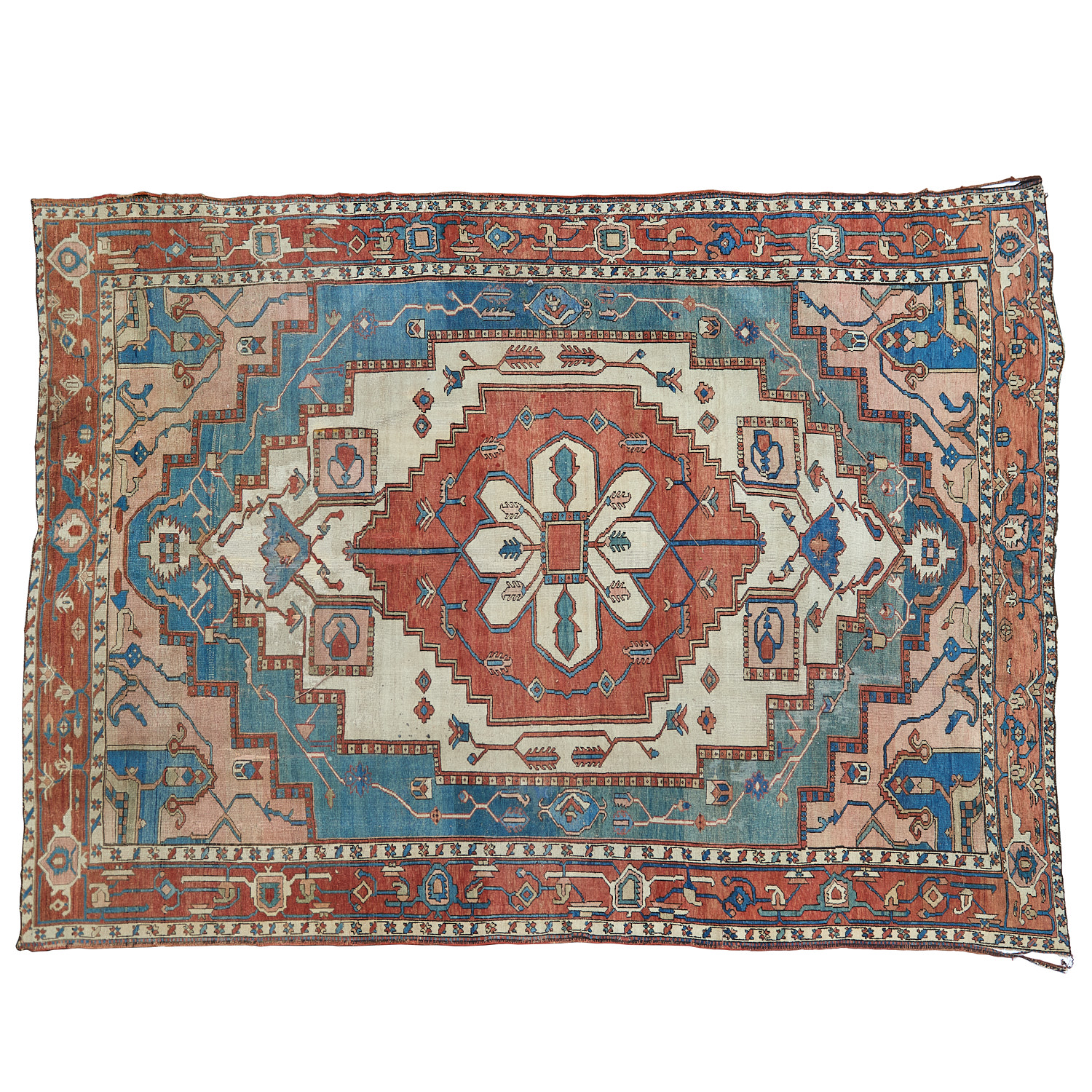 Appraisal: ANTIQUE SERAPI CARPET Late th th c of typical design