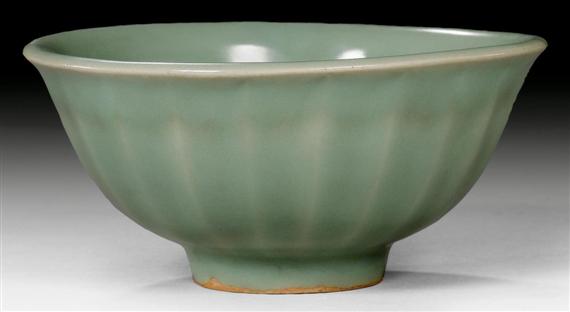 Appraisal: A CELADON BOWL China Republic period D cm Cloth-covered box