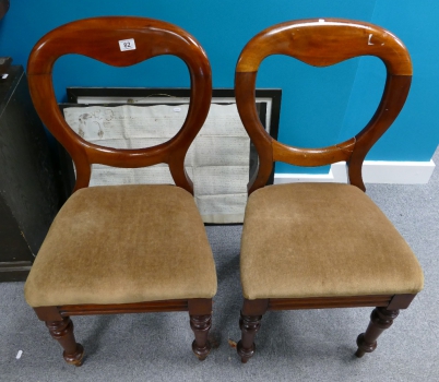 Appraisal: Edwardian balloon back chairs