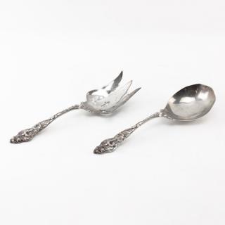 Appraisal: Art Nouveau Sterling Silver Serving Set Art Nouveau Sterling Silver