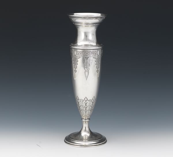 Appraisal: LIEBKUECHER CO FOR GROGAN COMPANY STERLING SILVER VASE Sterling silver