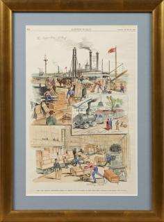 Appraisal: The New Orleans Exposition - Scene on Wharf and Unloading