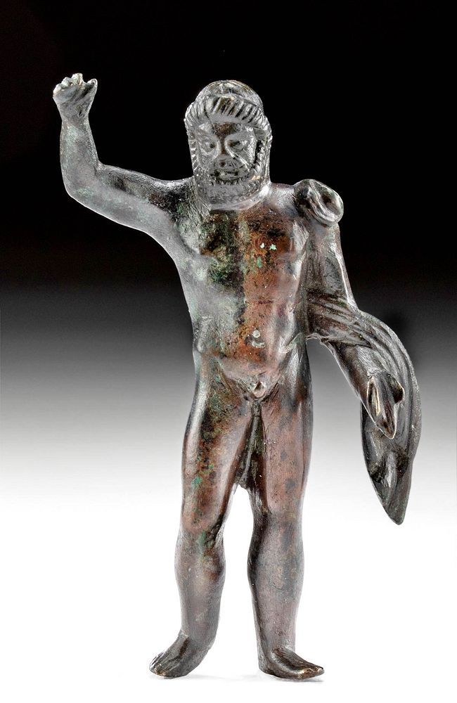 Appraisal: Roman Leaded Bronze Statuette Neptune Roman Imperial Period ca st