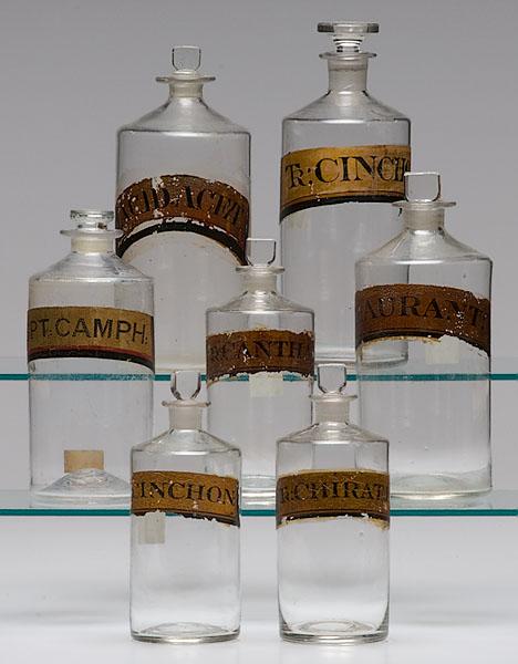 Appraisal: LOT OF HAND-BLOWN APOTHECARY JARS all mid- to late th