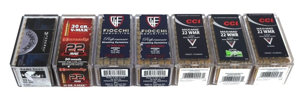 Appraisal: rounds of Magnum including Federal Fiocchi CCI and Hornady Old