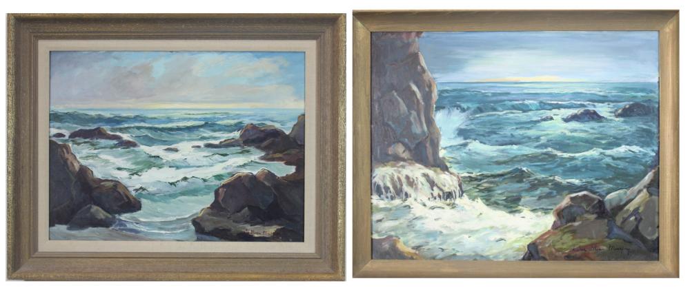 Appraisal: CHESTER GLENN MURPHY Portland Oregon - two oil paintings seascapes