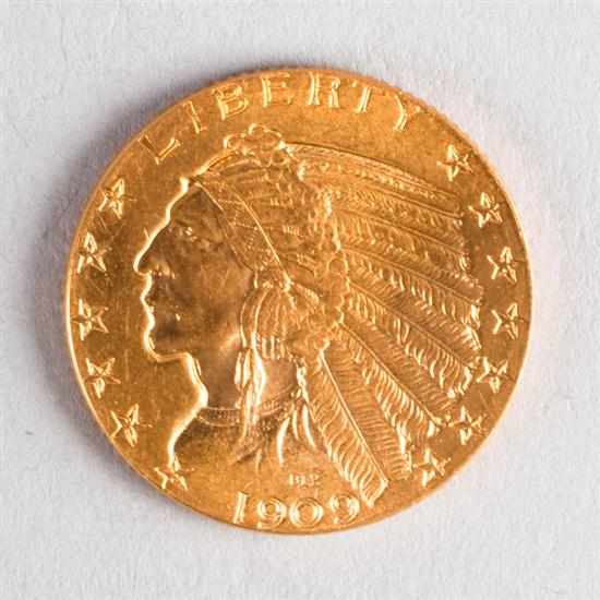 Appraisal: United States Indian Head gold half eagle AU- Estimate -