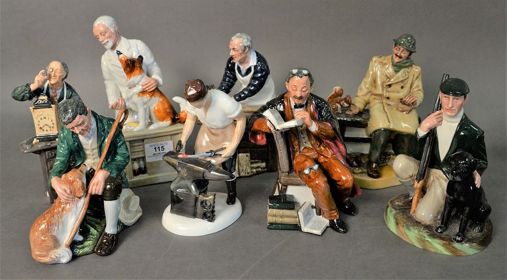 Appraisal: Eight Piece Group of Royal Doulton Porcelain Figures to include