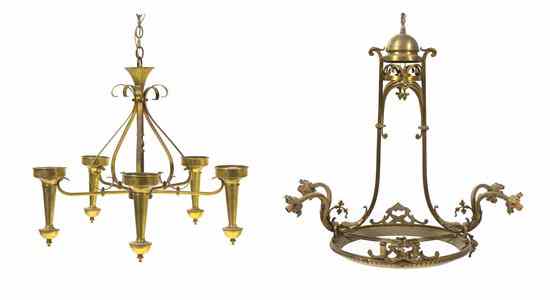 Appraisal: A Neoclassical Style Bronze and Brass Fixture the circular frame