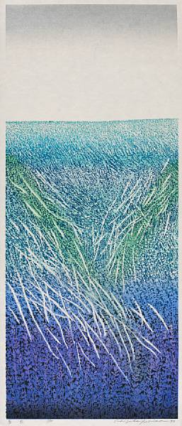 Appraisal: Chizuko Yoshida b Two modern prints Woodblock prints the first