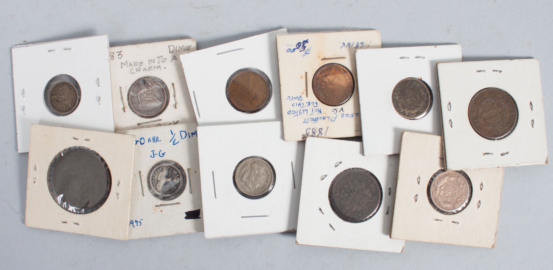 Appraisal: U S Coins Selection of Half Cents and others comprising