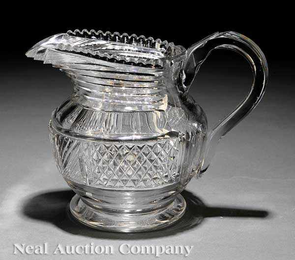 Appraisal: A Regency Cut Glass Water Pitcher early th c hand