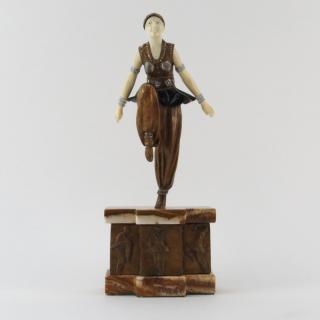 Appraisal: After Demetre Chiparus Romanian - Modern Bronze and Ivory Figure