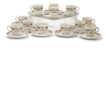 Appraisal: Set of Twelve KPM Gilt Decorated Porcelain Demitasse Cups and