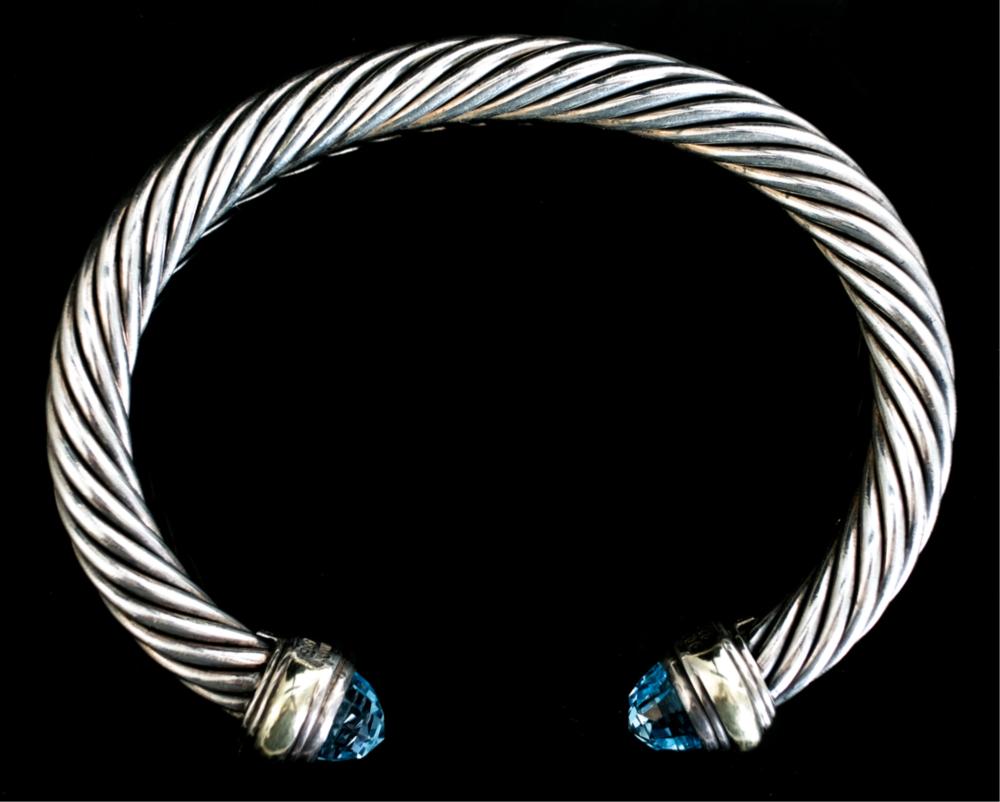 Appraisal: DAVID YURMAN K 'CABLE CLASSICS' CUFFDavid Yurman 'Cable Classics' sterling