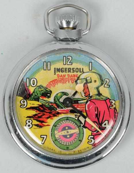 Appraisal: Dan Dare Space Character Pocket Watch Circa Made by Ingersoll