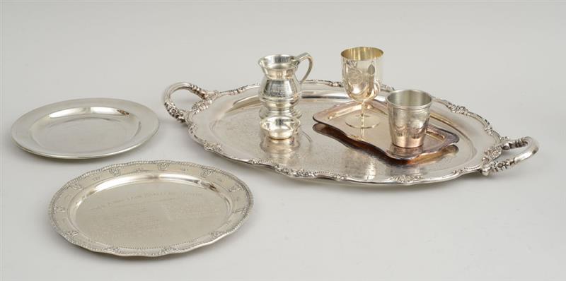 Appraisal: TIFFANY CO PRESENTATION SILVER GOBLET AND A SILVER ASHTRAY The