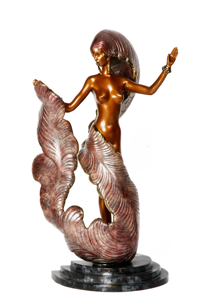 Appraisal: - Erte Bronze Sculpture Erte solid bronze sculpture marked C