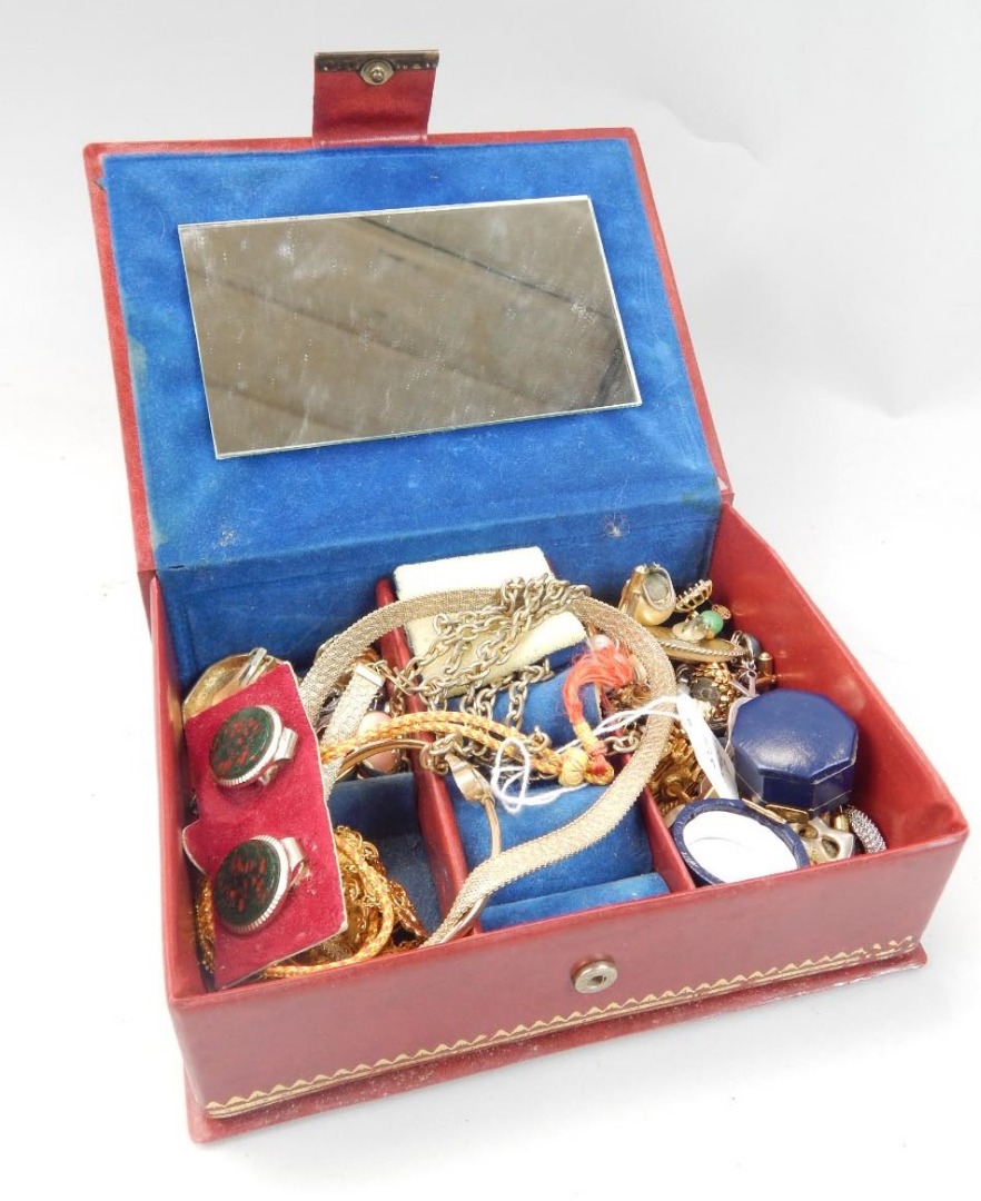 Appraisal: A box of costume jewellery to included paste jewellery necklaces