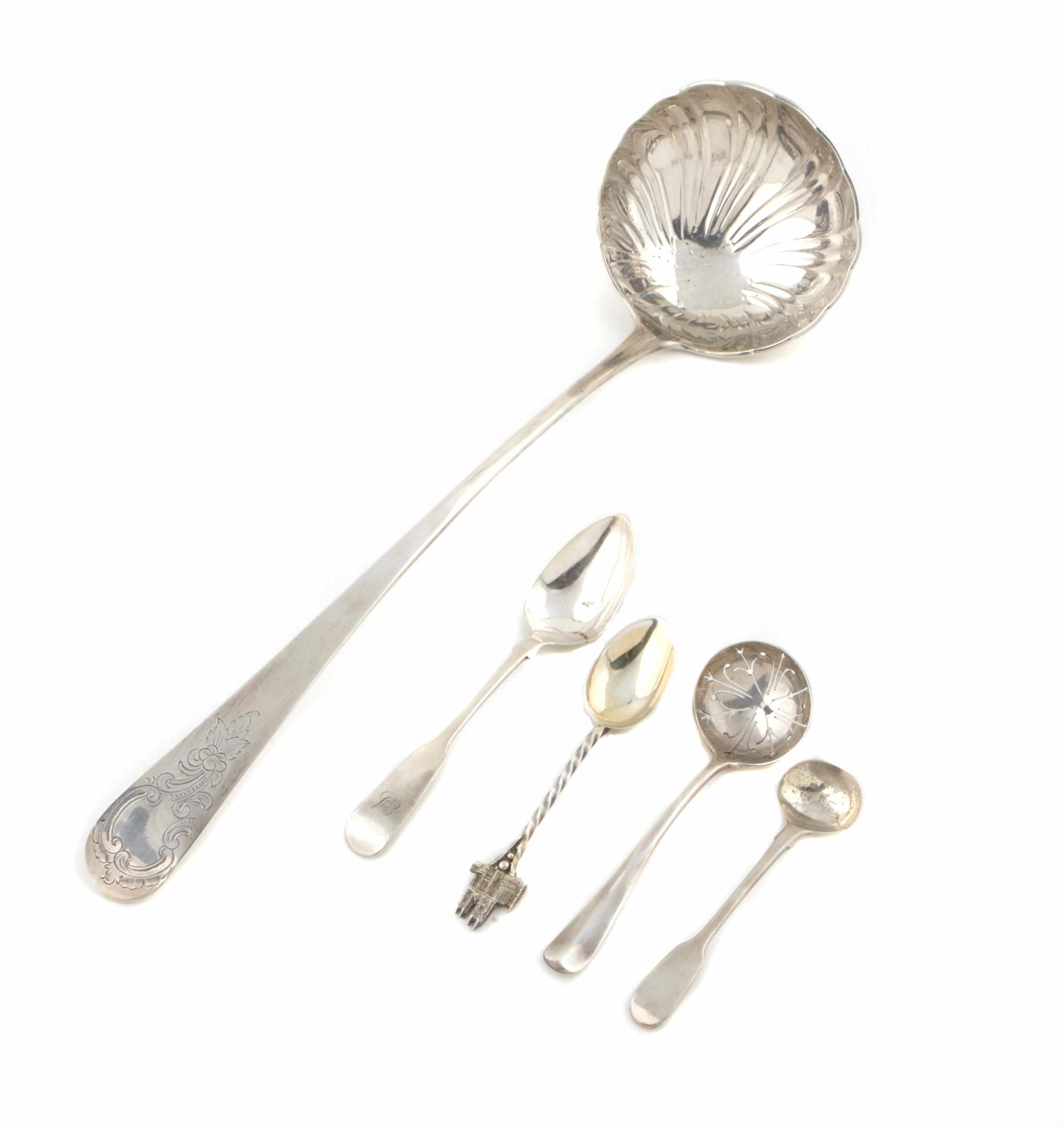 Appraisal: An English and Scottish silver group of flatware Comprising Old