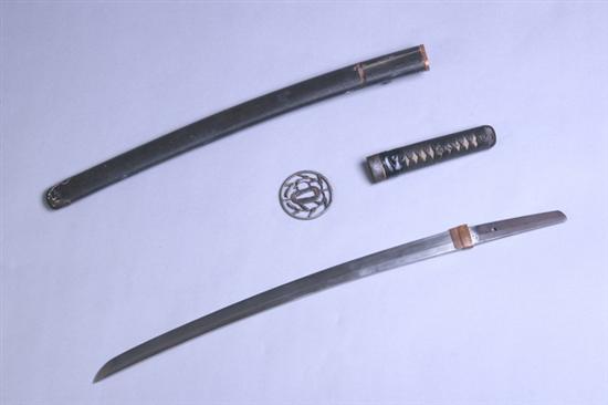 Appraisal: JAPANESE SHORT SWORD Shinto sword period th century Blade komidare