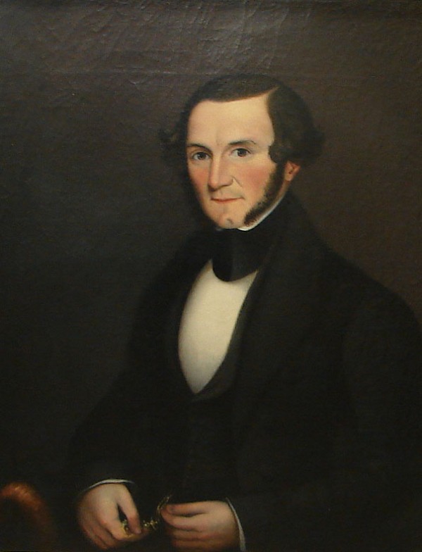 Appraisal: Portrait of Philadelphia printer William Swain circa oil on canvas