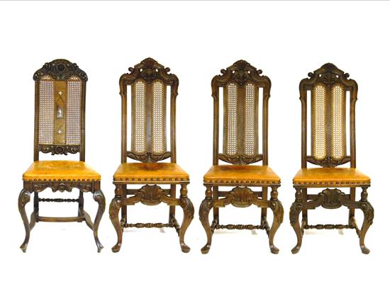 Appraisal: Baroque Revival Swedish side chairs assembled set of four three