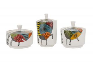 Appraisal: Group of Contemporary Textured Ceramic Jars Group of three contemporary