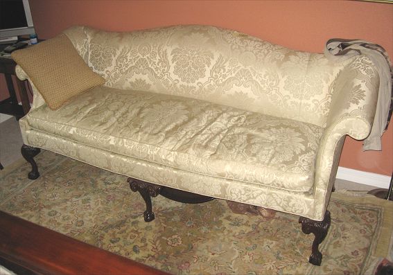 Appraisal: SOUTHWOOD FURNITURE CHIPPENDALE STYLE BALL AND CLAW FOOT CAMEL BACK