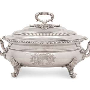 Appraisal: A George III Silver Soup Tureen and Cover Joseph Hardy