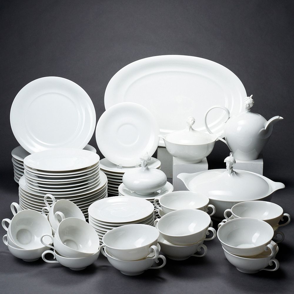 Appraisal: Ena Rottenberg Augarten Vienna Porcelain Dining Set Ena Rottenberg Romanian